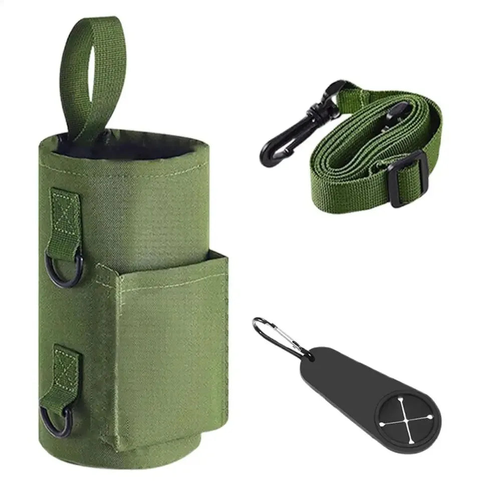 Valour Fit magnetic water bottle carrier bag for gym and outdoor hydration, featuring a sleek design and convenient carrying strap.
