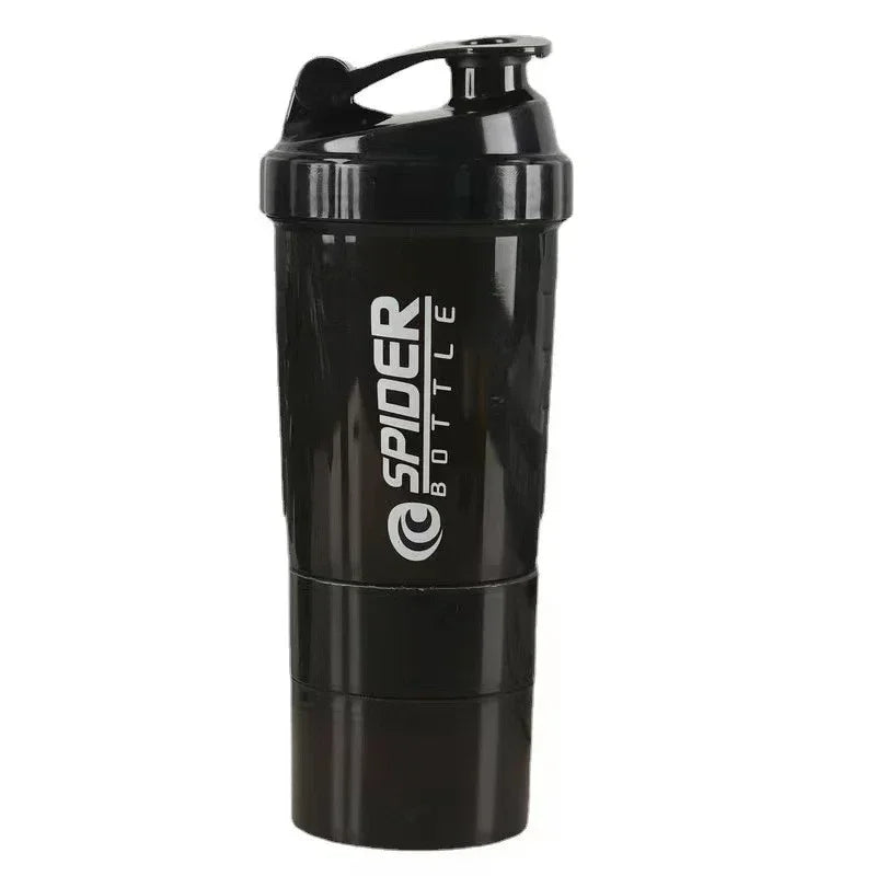 Valour Fit 500ml protein shaker bottle with built-in powder storage and leak-proof lid for fitness and supplement use.