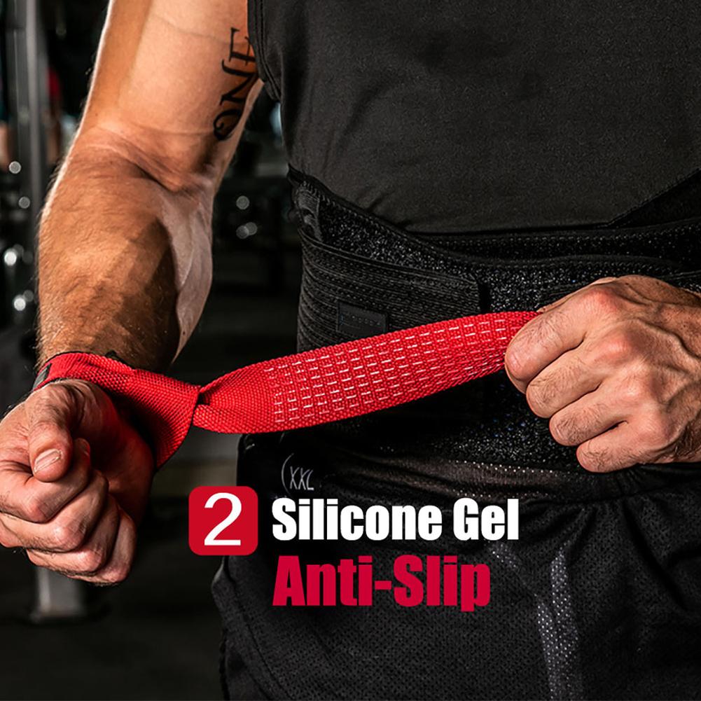 Silicone Weightlifting Straps for Strength Training