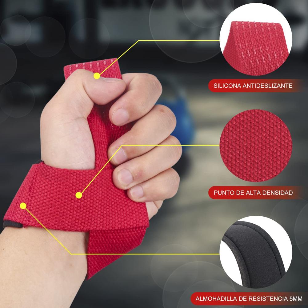Silicone Weightlifting Straps for Strength Training
