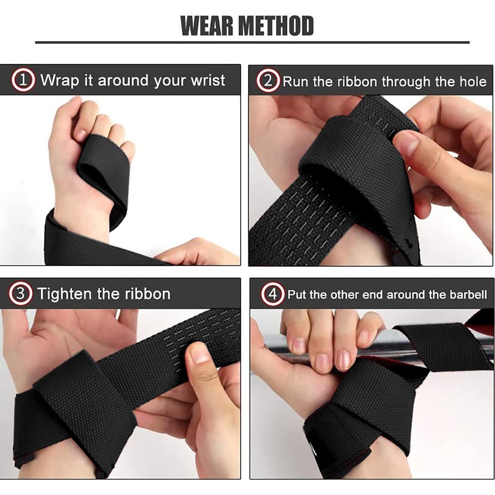 Silicone Weightlifting Straps for Strength Training