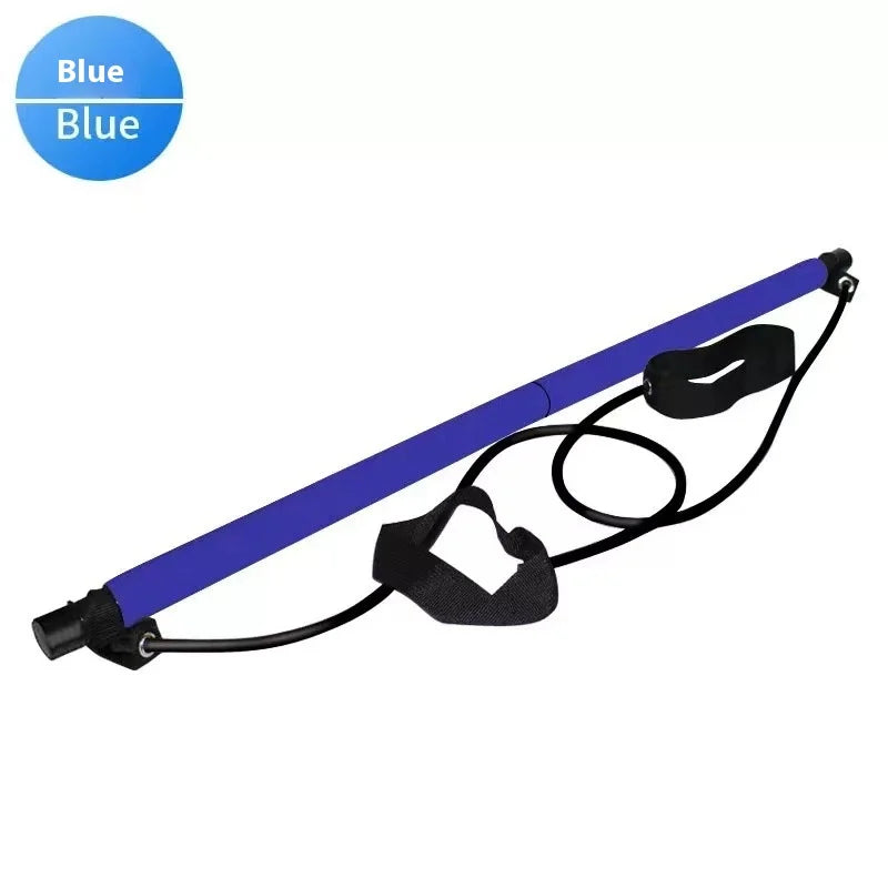 Adjustable Pilates Bar with Resistance Bands