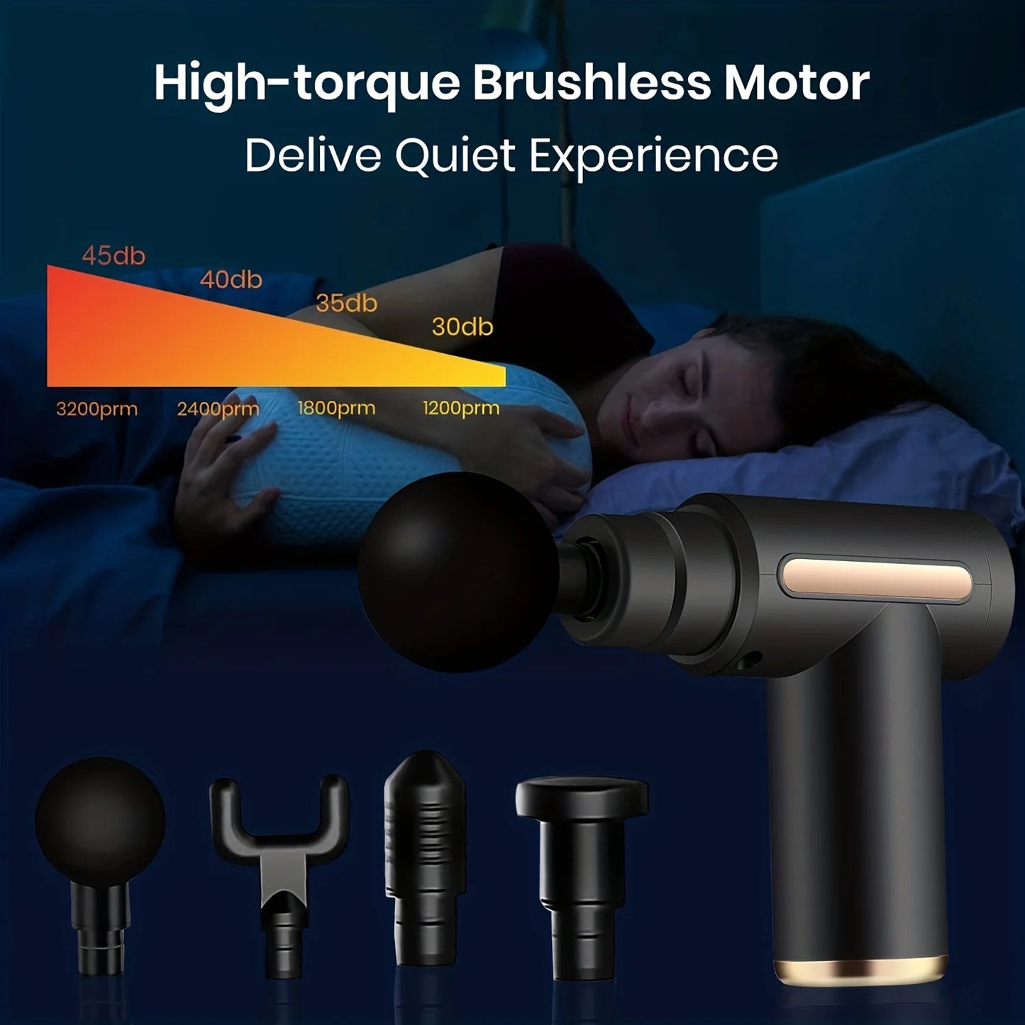 Percussion Massage Gun with Up to 30 Intensity Levels