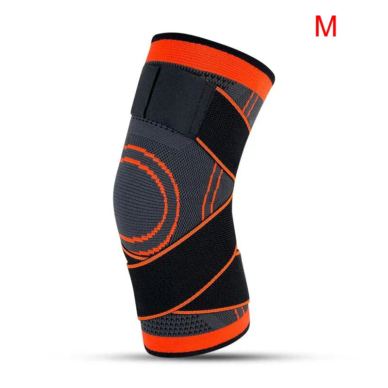 Valour Fit adjustable knee compression sleeve for running and sports, showing a supportive knee support with adjustable straps.