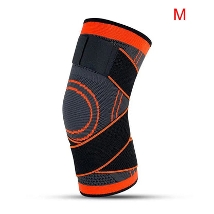 Valour Fit adjustable knee compression sleeve for running and sports, showing a supportive knee support with adjustable straps.
