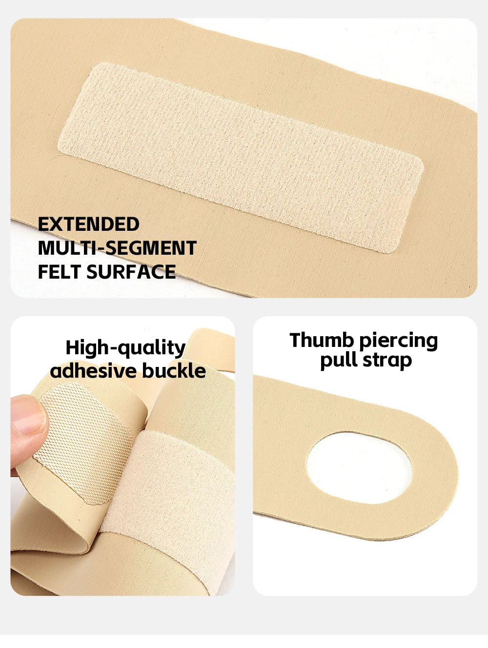 Valour Fit adjustable wrist and thumb support brace, designed for gym and daily use, shown on a model's wrist in the image.
