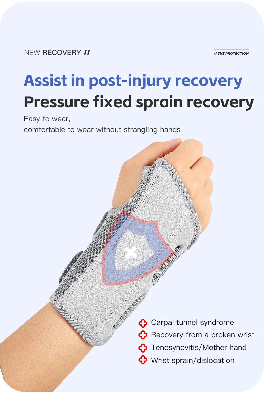 Wrist Brace with Splint – Left & Right Hand Support