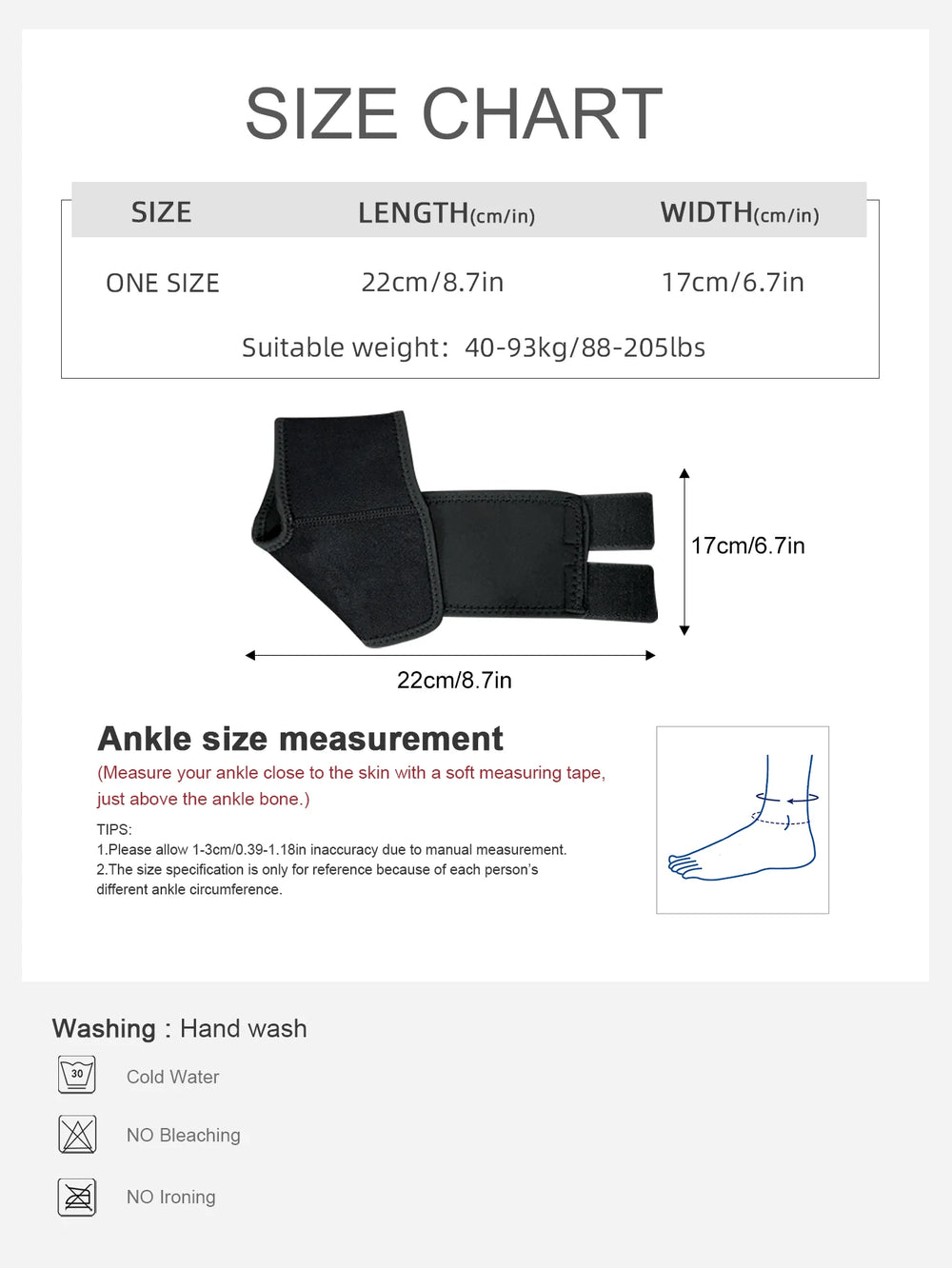 Valour Fit adjustable ankle support sleeve for sports and daily use, shown on a person's ankle in a neutral setting.