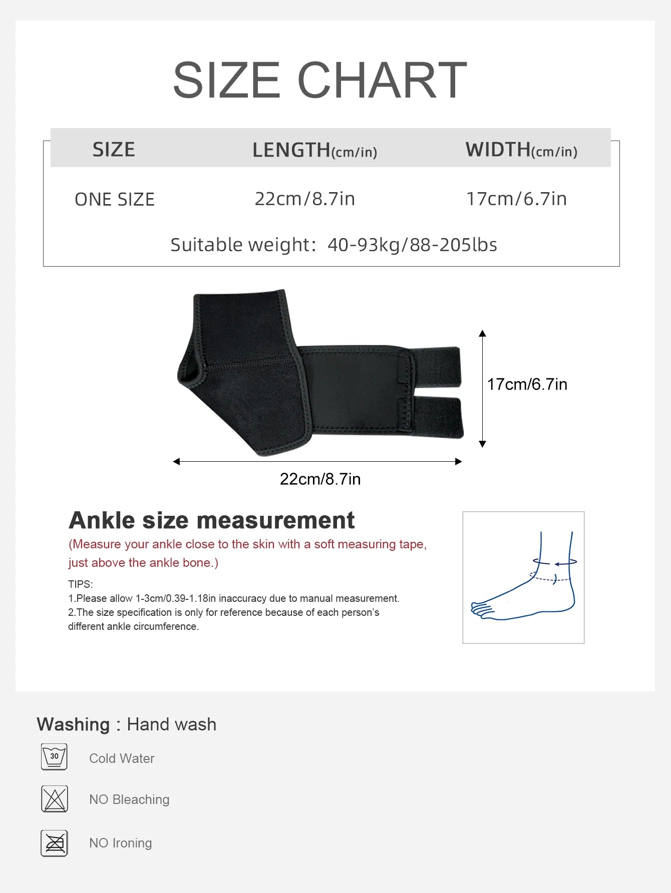 Valour Fit adjustable ankle support sleeve for sports and daily use, shown on a person's ankle in a neutral setting.