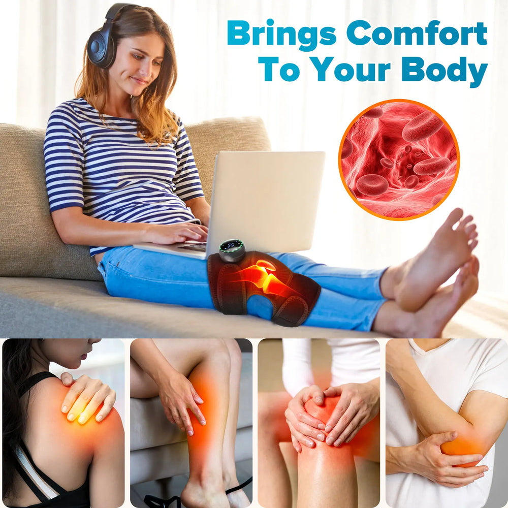 Heated Vibration Knee Support Pad for Recovery & Relaxation