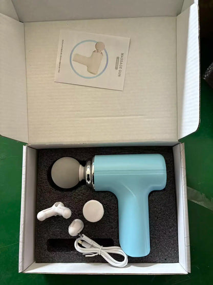 Portable Percussion Massage Gun with 4 Heads & LED Display