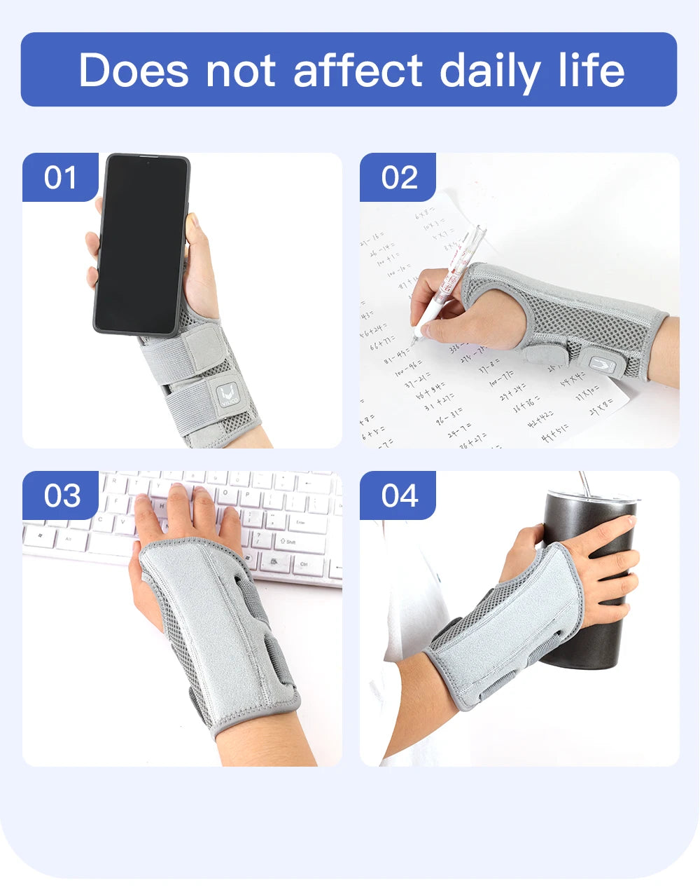 Wrist Brace with Splint – Left & Right Hand Support