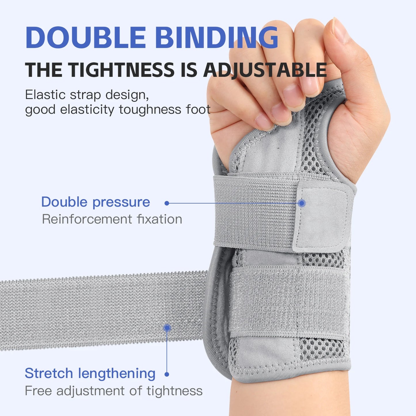 Valour Fit wrist support brace with splint for hand and wrist stabilization, shown on a person's wrist in the image.