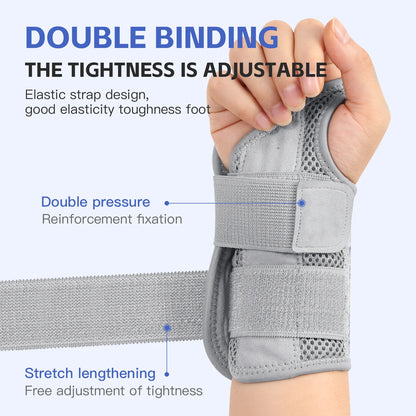 Valour Fit wrist support brace with splint for hand and wrist stabilization, shown on a person's wrist in the image.