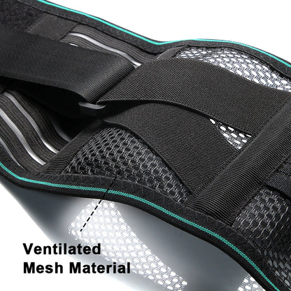 Valour Fit adjustable lower back support belt with four steel stays, designed for lumbar and back pain relief.