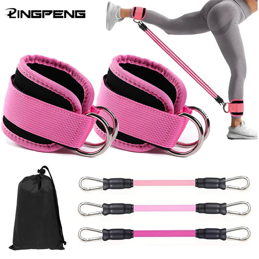Ankle Strap Resistance Band Set for Lower-Body Training