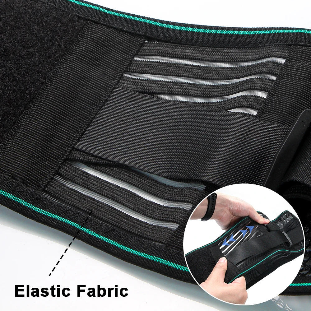 Valour Fit adjustable lumbar support belt with four steel stays, providing lower back and lumbar support for improved comfort.