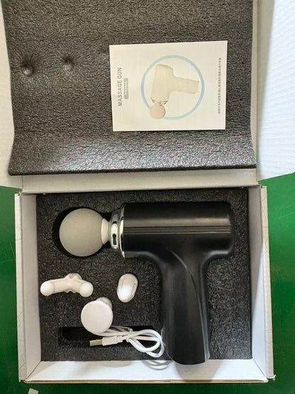 Portable Percussion Massage Gun with 4 Heads & LED Display