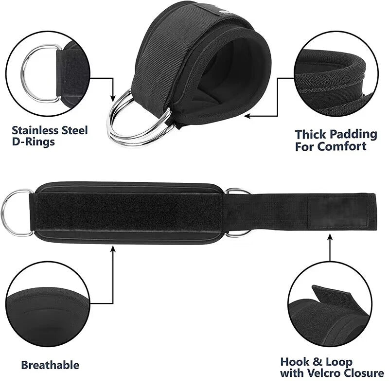 Ankle Strap Resistance Band Set for Lower-Body Training