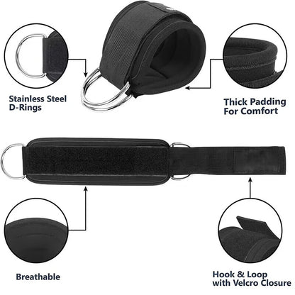 Ankle Strap Resistance Band Set for Lower-Body Training