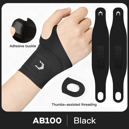 Valour Fit adjustable wrist and thumb support brace, designed for gym and daily use, with breathable material and secure fit.