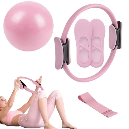Pilates Ball & Ring Resistance Set for Home Workouts