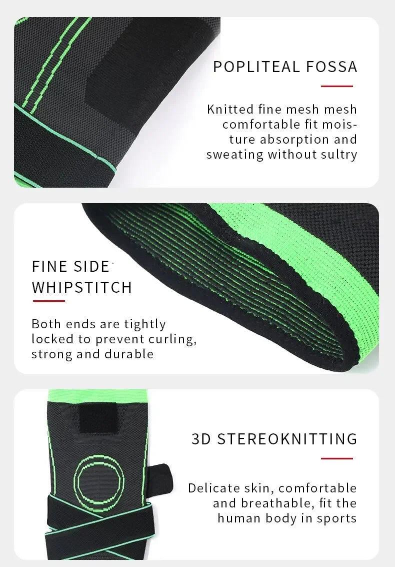 Adjustable Knee Compression Sleeve with Straps