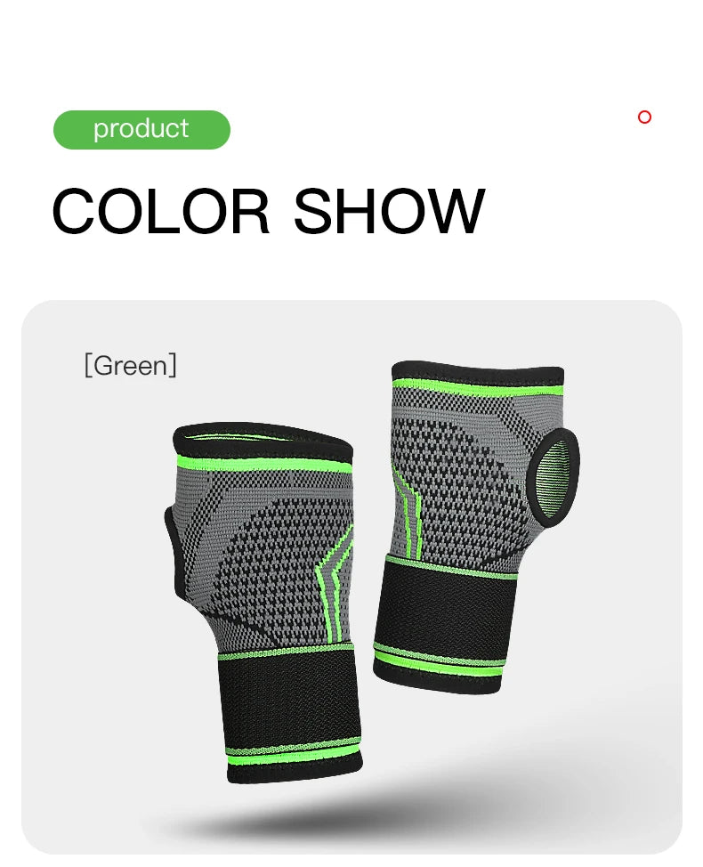 Valour Fit adjustable wrist support for gym and sports, showing a snug, supportive brace worn on the wrist during activity.