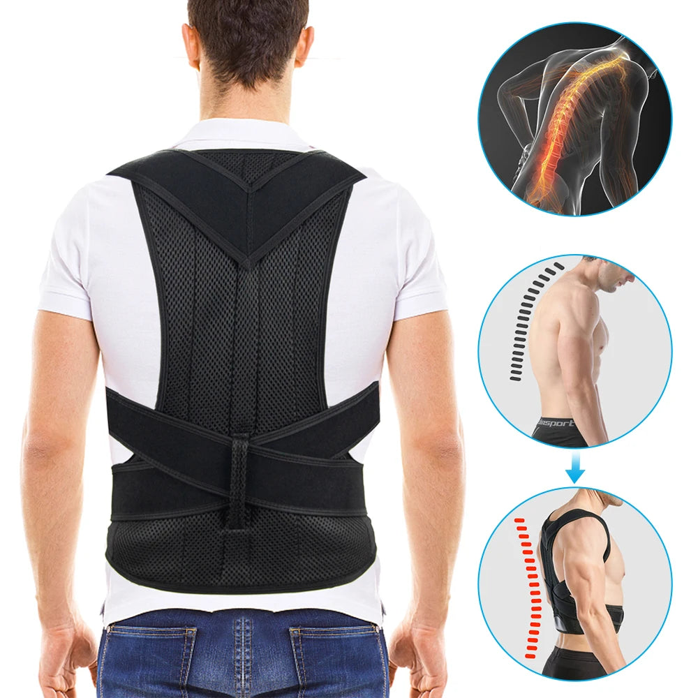 Adjustable Upper Back Posture Support Brace