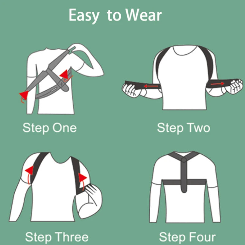 Valour Fit adjustable posture support belt for back and shoulders, shown in a natural fit on a person.