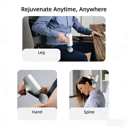 Portable Percussion Massage Gun with 4 Heads & LED Display