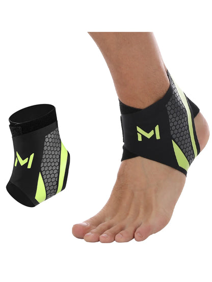 Valour Fit adjustable ankle support sleeve providing compression and stability for ankle injuries and sports activities.