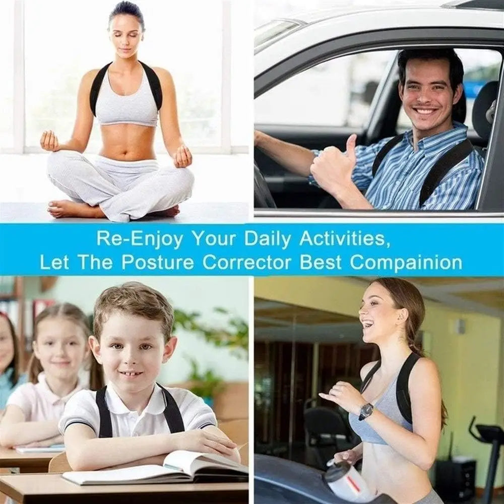 Adjustable Posture Support Belt for Back & Shoulders – Multiple Sizes