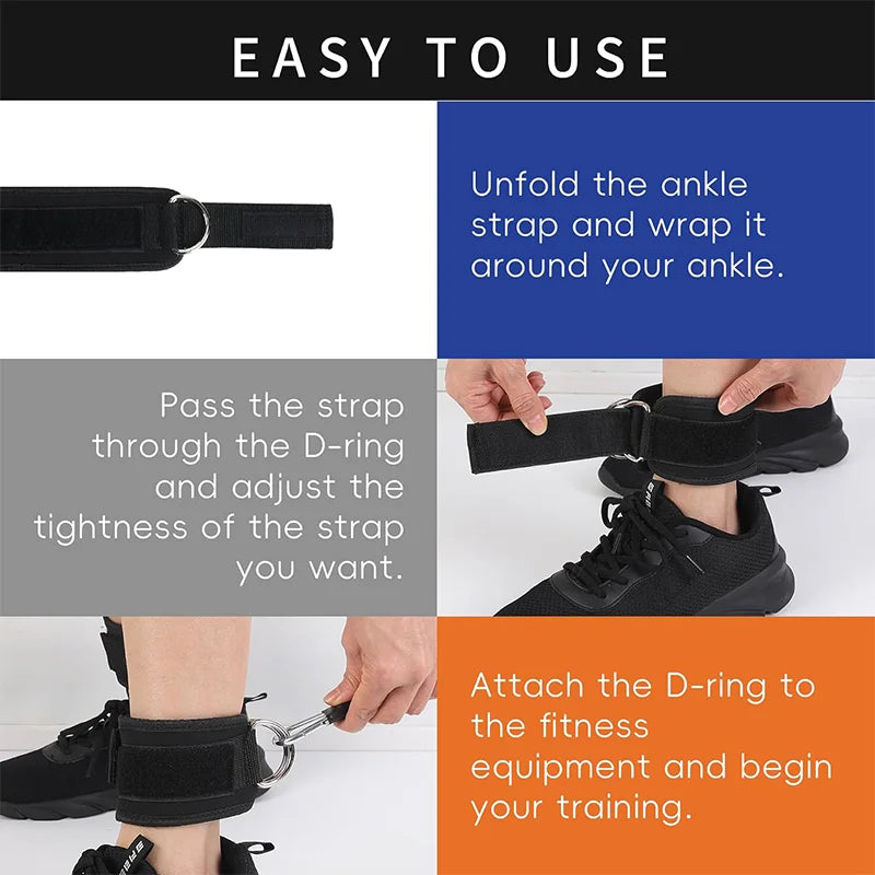 Ankle Strap Resistance Band Set for Lower-Body Training
