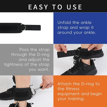 Ankle Strap Resistance Band Set for Lower-Body Training