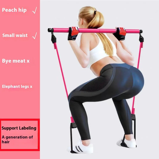 Adjustable Pilates Bar with Resistance Bands