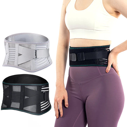 Valour Fit adjustable back support belt with four steel stays, designed for lumbar and lower back support.