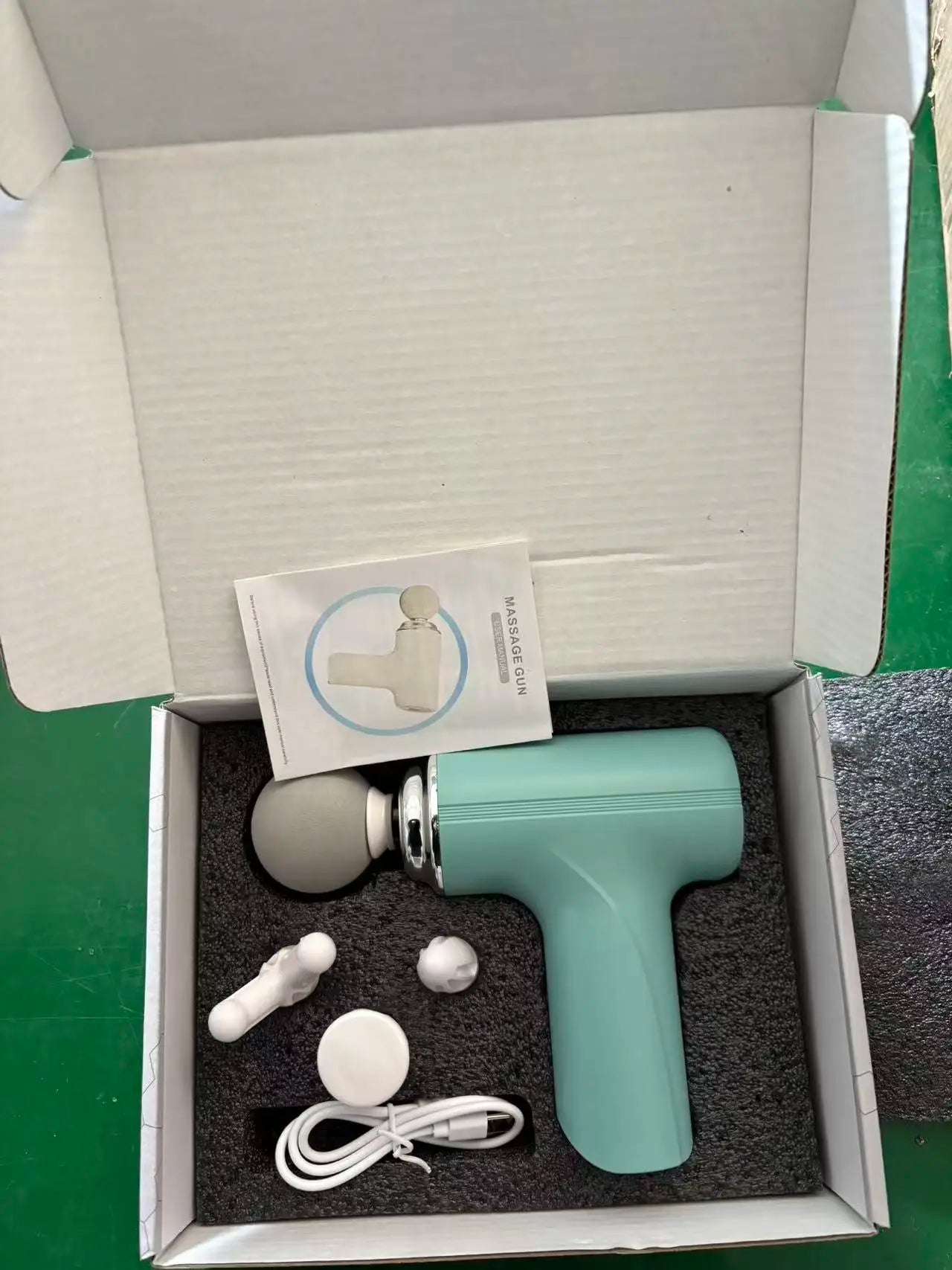 Portable Percussion Massage Gun with 4 Heads & LED Display