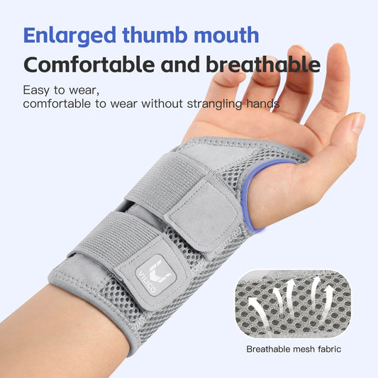 Valour Fit wrist support brace with splint for hand and wrist stabilization, black adjustable medical-grade support accessory