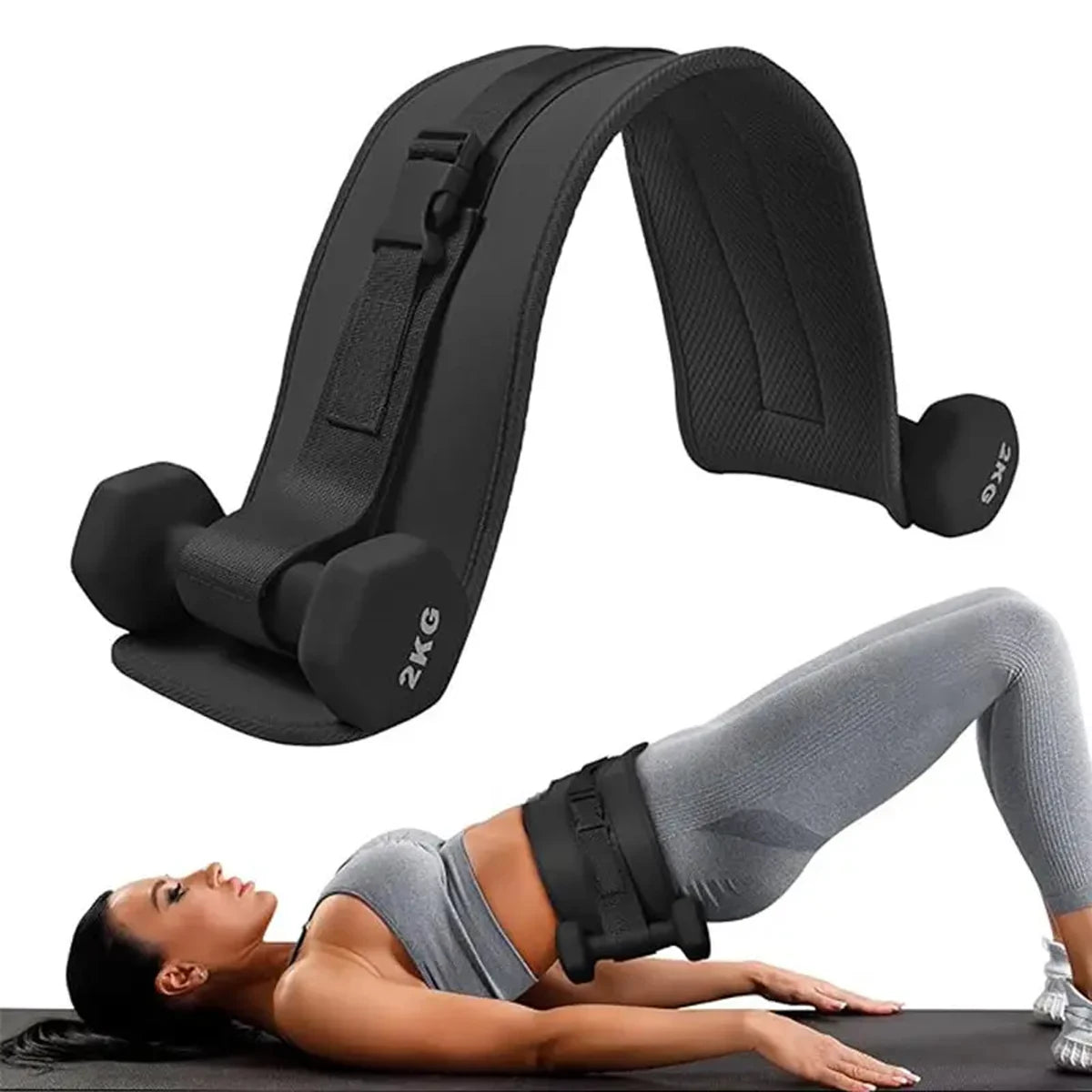 Valour Fit adjustable weighted waist belt for home strength training, shown on a person during workout.