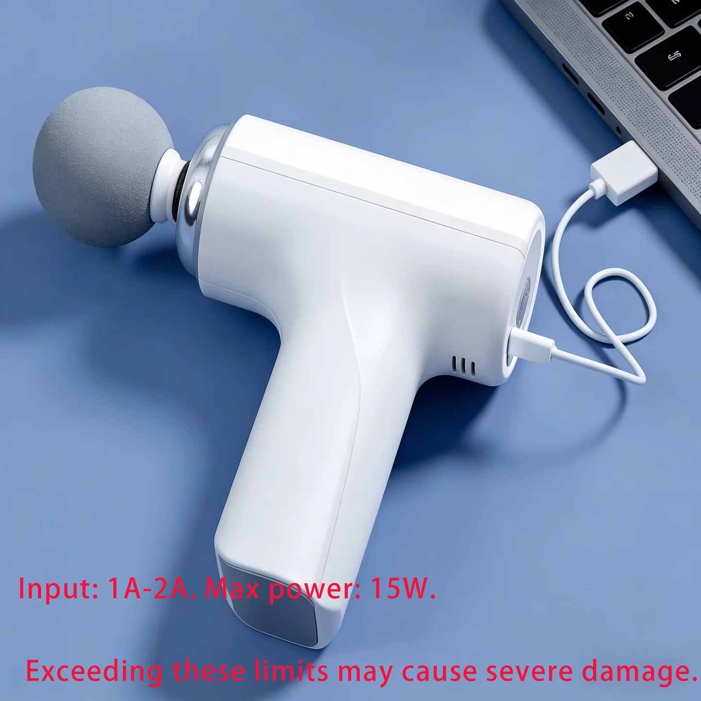 Portable Percussion Massage Gun with 4 Heads & LED Display