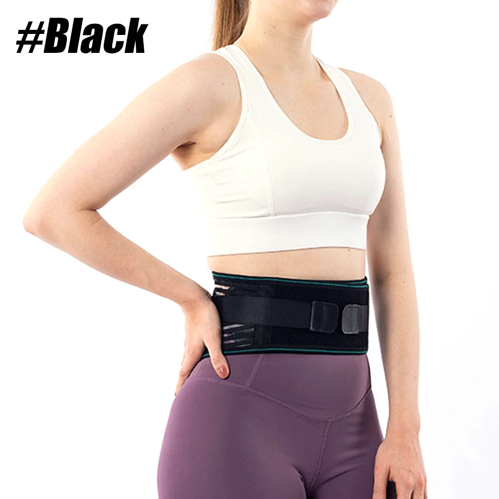 Valour Fit adjustable lower back support belt with four steel stays for lumbar and back pain relief.