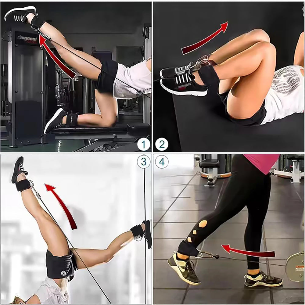 Ankle Strap Resistance Band Set for Lower-Body Training