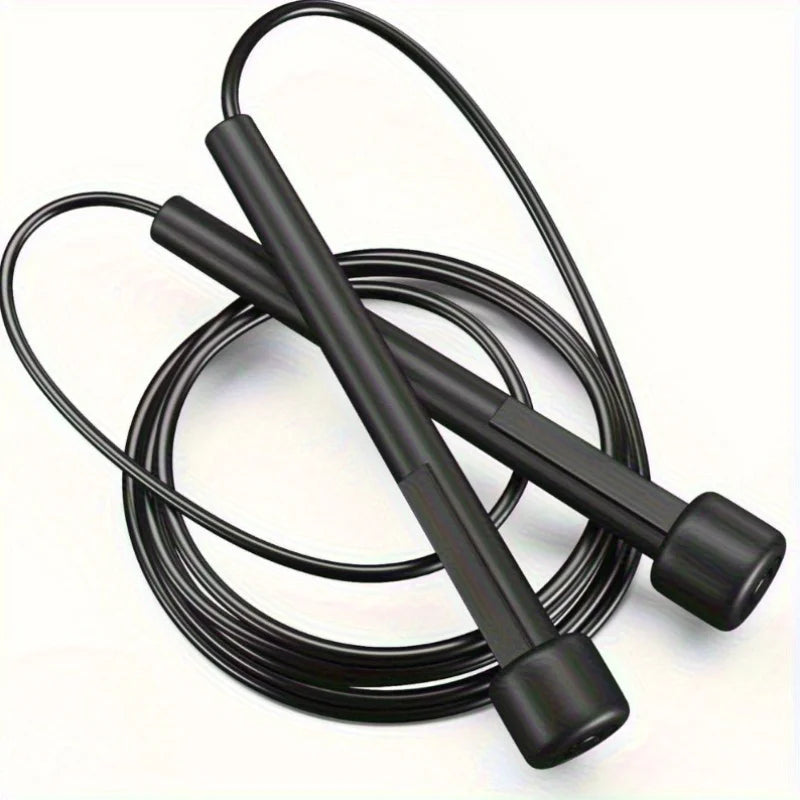 Valour Fit adjustable speed jump rope for cardio and boxing training, featuring ergonomic handles and durable cable.