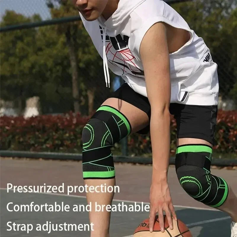 Adjustable Knee Compression Sleeve with Straps