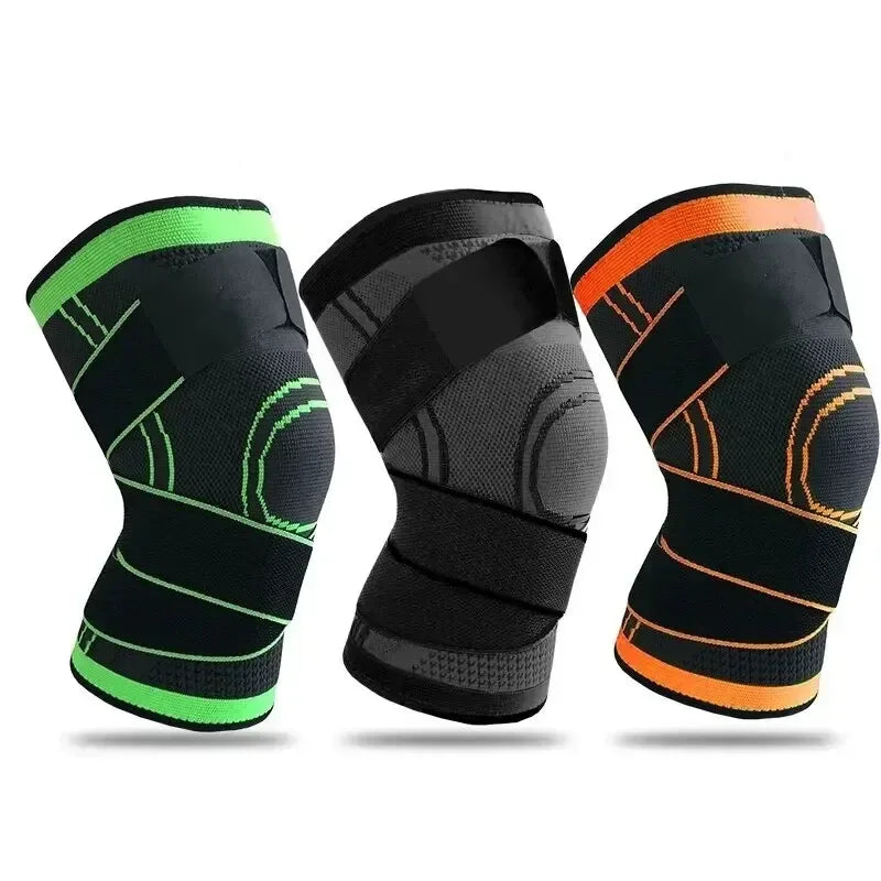 Adjustable Knee Compression Sleeve with Straps