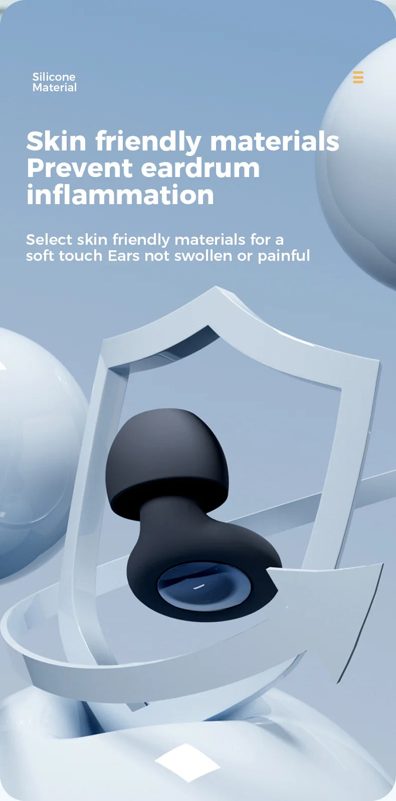 Valour Fit soft noise-reducing earplugs for sleep, travel, and study, shown in a close-up image on a white background.