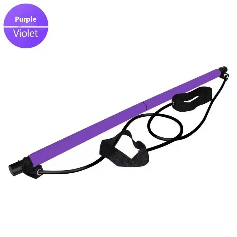 Adjustable Pilates Bar with Resistance Bands