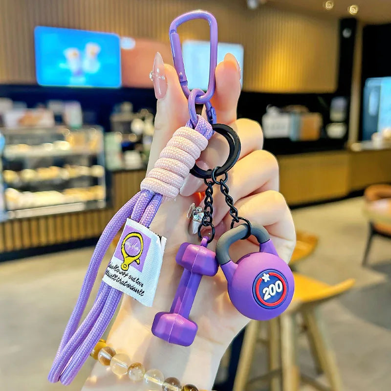 Valour Fit fitness keychain with D-shaped clip for gym bags, durable fitness accessory for secure key or item attachment.