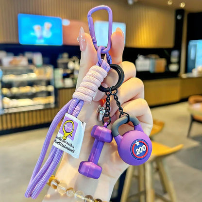 Valour Fit fitness keychain with D-shaped clip for gym bags, durable fitness accessory for secure key or item attachment.